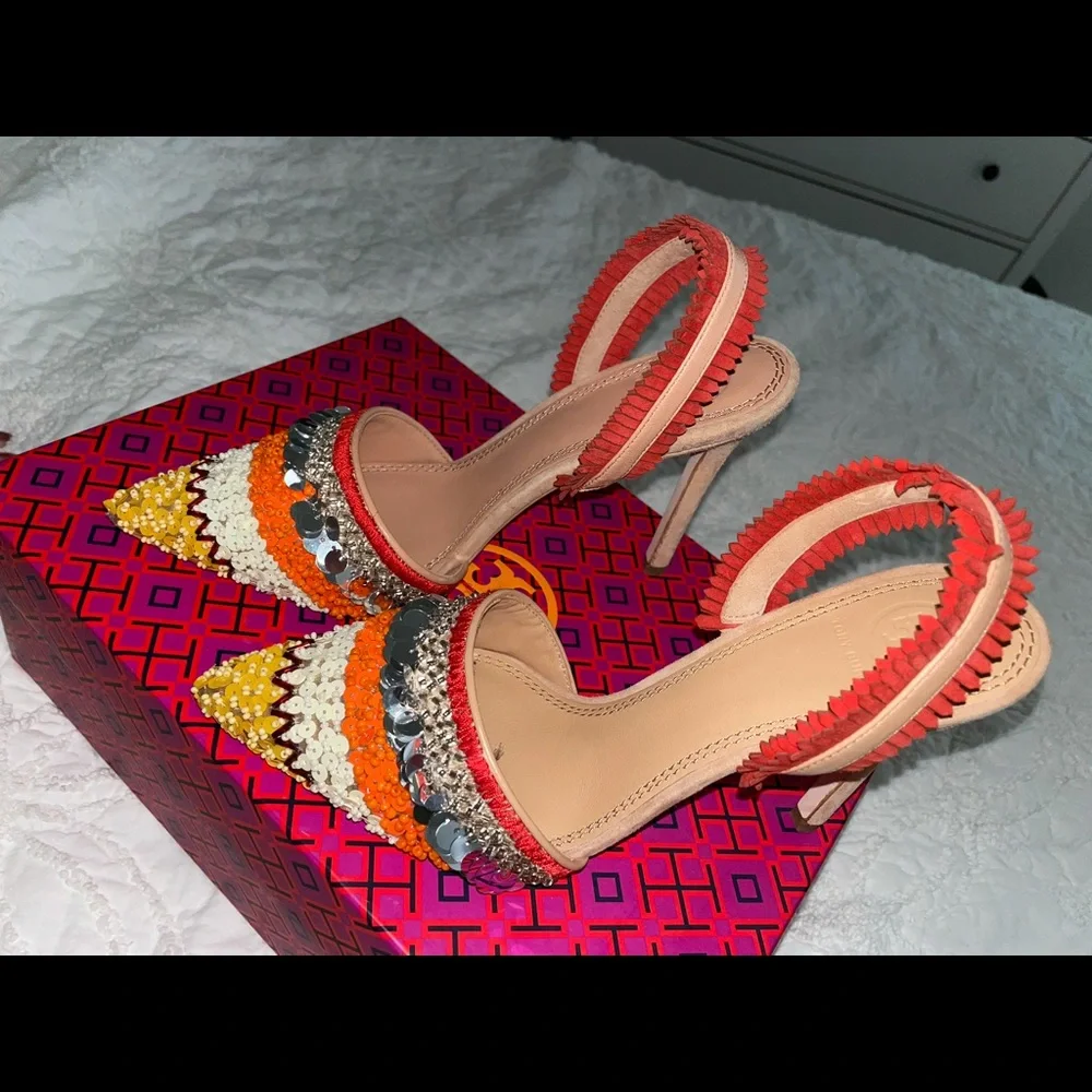 Tory Burch beaded sandal